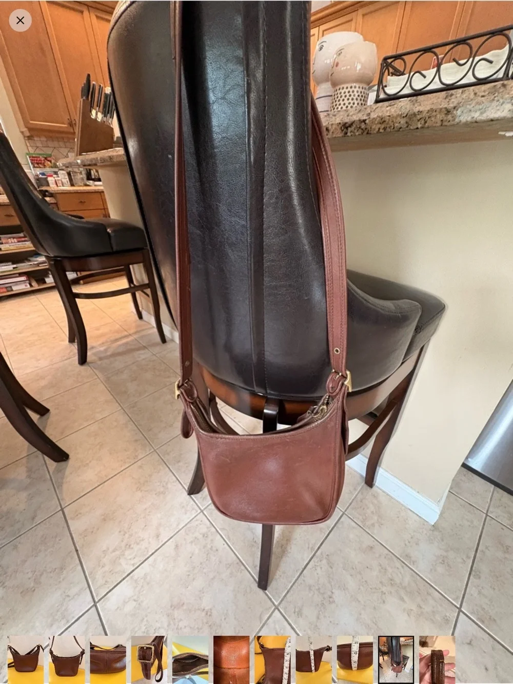 Vintage Coach Janice Leather Crossbody Bag